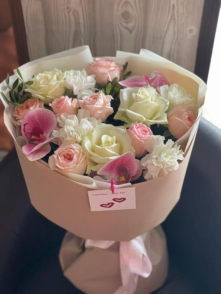 Букет цветов из: Орхидеи, Розы и Гвоздики в Лайково