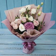 Букет цветов из:  Розы и Лизиантусы #REPLACE_PRED# Лайково