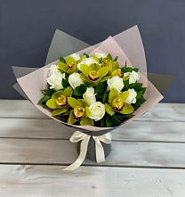 Букет цветов из:  Орхидеи и Розы #REPLACE_PRED# Лайково