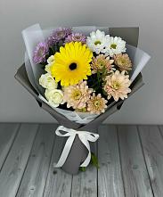 Букет цветов из:  Розы, Герберы и Хризантемы #REPLACE_PRED# Лайково