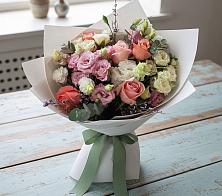 Букет цветов из:  Розы, Лизиантусы и Гвоздики #REPLACE_PRED# Лайково